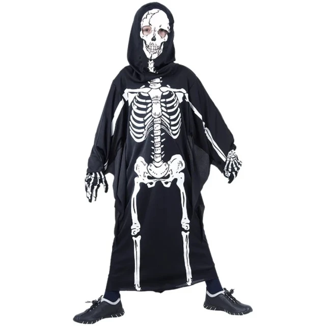 Detské halloweenske kostýmy s kostrou celého tela